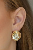 Movie Star Sparkle - Gold Post Earrings Paparazzi