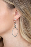 Twisted Trio - Silver Post Earring Paparazzi