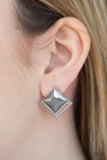 Stellar Square - Silver Post Earrings Paparazzi