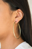 5th Avenue Attitude - Brass Earrings Paparazzi