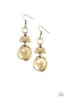 Melting Pot - Brass Earrings Paparazzi