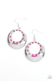 Ringed In Refinement - Pink Earrings Paparazzi