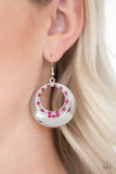 Ringed In Refinement - Pink Earrings Paparazzi