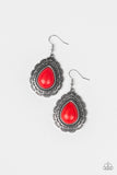 Mountain Mover - Red Earrings Paparazzi