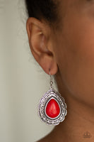 Mountain Mover - Red Earrings Paparazzi