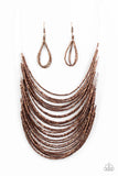 Catwalk Queen - Copper Seed Bead Necklace Paparazzi