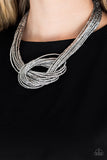 Knotted Knockout - Silver Necklace Paparazzi