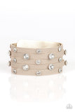 Rhinestone Reputation - Brown Wrap Bracelet Paparazzi