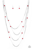 Open For Opulence - Red Necklace Paparazzi