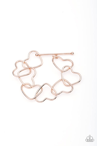 Take Heart - Rose Gold Bracelet Paparazzi