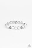 Poised For Perfection - Silver Pearl Bracelet Paparazzi