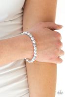Poised For Perfection - Silver Pearl Bracelet Paparazzi