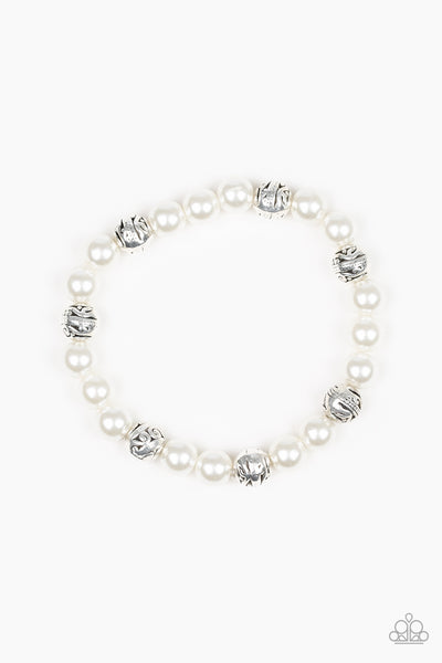 Poised For Perfection - White Pearl Bracelets Paparazzi