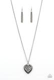 Victorian Valentine - Black Heart Necklace Paparazzi
