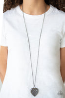 Victorian Valentine - Black Heart Necklace Paparazzi
