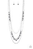 Pearl Pageant - Blue Necklace Paparazzi