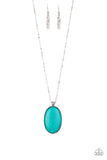 Stone Stampede - Blue Turquoise Necklace Paparazzi