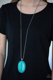 Stone Stampede - Blue Turquoise Necklace Paparazzi