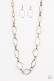 Attitude Adjustment - Brass Necklace Paparazzi