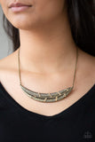 Say You QUILL - Brass Necklace Paparazzi