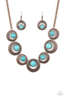 Lions, Tigers, and Bears - Copper & Turquoise Necklace Paparazzi