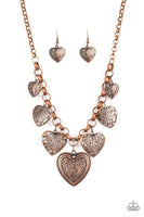 Love Lockets - Copper Necklace Paparazzi