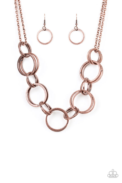 Jump Into The Ring - Copper Necklace Paparazzi