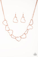 Unbreak My Heart - Rose Gold Necklace Paparazzi