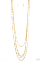 Pearl Pageant - Gold Necklace Paparazzi