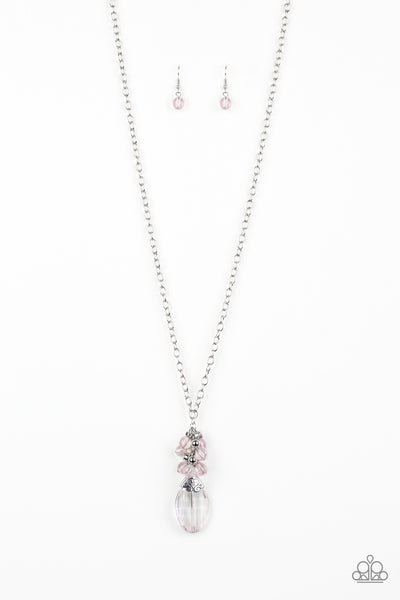 Crystal Cascade - Pink Necklace Paparazzi