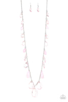 GLOW And Steady Wins The Race - Pink Necklace Paparazzi