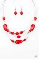 Radiant Reflections - Red Necklace Paparazzi