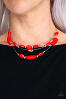 Radiant Reflections - Red Necklace Paparazzi