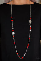 Serenely Springtime - Red Necklace Paparazzi