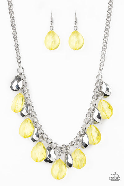 No Tears Left To Cry - Yellow Necklace Paparazzi