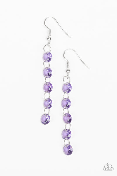 Trickle-Down Effect - Purple Earrings Paparazzi