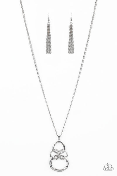 Courageous Contour - Silver Necklace  Paparazzi