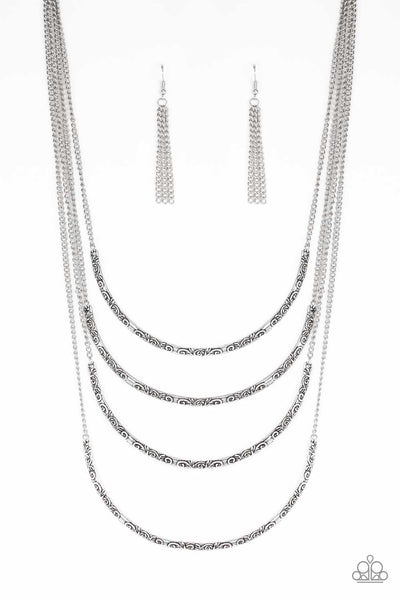 It Will Be Over MOON - Silver Necklace Paparazzi