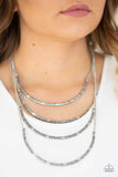 It Will Be Over MOON - Silver Necklace Paparazzi