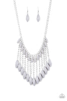 Venturous Vibes - Silver Necklace Paparazzi