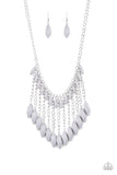 Venturous Vibes - Silver Necklace Paparazzi