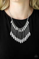 Venturous Vibes - Silver Necklace Paparazzi