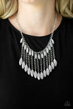 Venturous Vibes - Silver Necklace Paparazzi