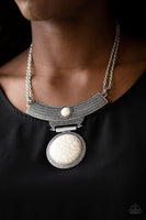 Lasting EMPRESS-ions - White Necklace Paparazzi