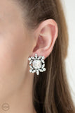 First-Rate Famous - White Clip-on Earrings