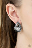 Elite Edge - Black Clip On Earrings Paparazzi