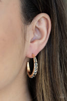 Welcome To Glam Town - Gold Hoop Earrings Paparazzi