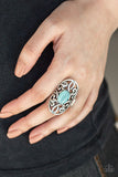 GLEAM Big - Blue Ring Paparazzi