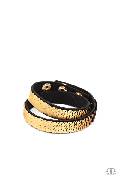 Under The SEQUINS - Gold Bracelet Paparazzi