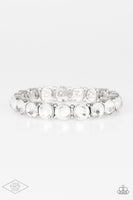 Sugar-Coated Sparkle - White Bracelet Paparazzi